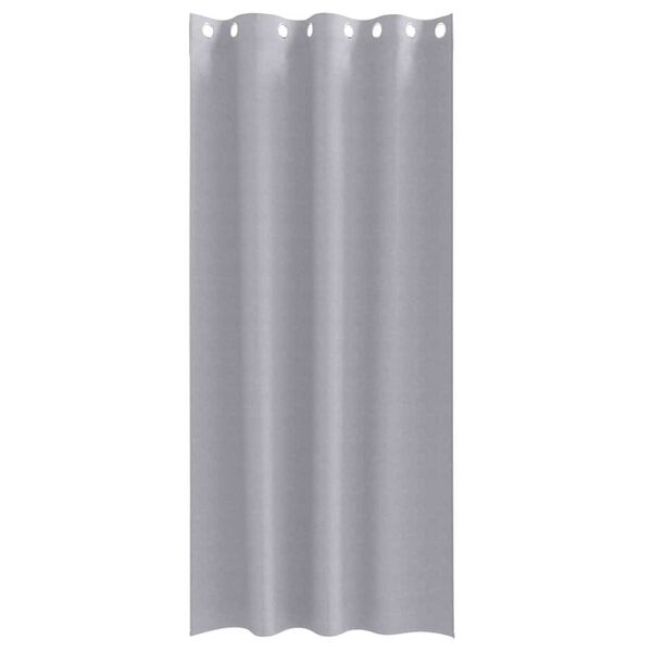 vidaXL Firany blackout z k&oacute;łkami 2 pcs Metaliczny Szary 245 x 140 cm