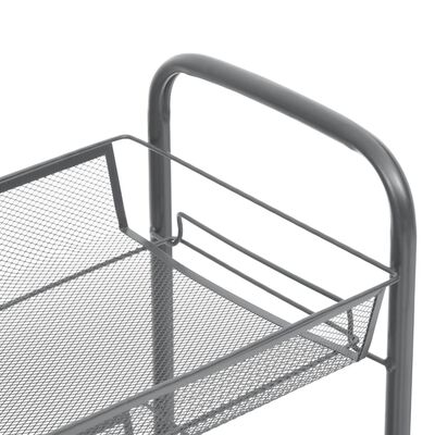 vidaXL 5-poziomowy wózek kuchenny, szary, 46x26x105 cm, żelazo