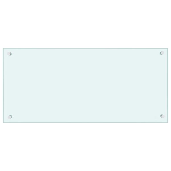 vidaXL Panel ochronny do kuchni, mleczny, 90x40 cm, szkło hartowane