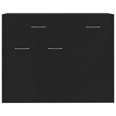 vidaXL Szafka, czarna, 88x30x70 cm, materiał drewnopochodny