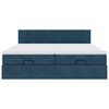 vidaXL Ł&oacute;żko otomana z materacami i diodami LED Ciemnoniebieski