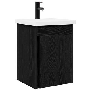 vidaXL Jednostka toaletowa z kranem Czarny dąb 42 x 40 x 74,5 cm