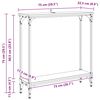 vidaXL Konsola Stare drewno 75 x 22,5 x 75 cm Materiał drewnopochodny