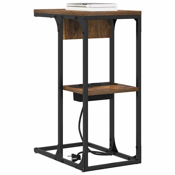 vidaXL Szafka Nocna Dąb wędzony 41,5 x 26 x 60,5 cm