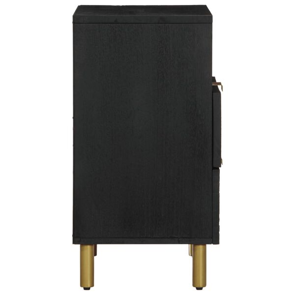 vidaXL Szafka nocna, czarna, 50x33x62 cm, materiał drewnopochodny