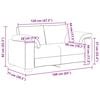 vidaXL Sofa 2 pcs Ciemna zieleń 219 x 80 x 82 cm tkanina