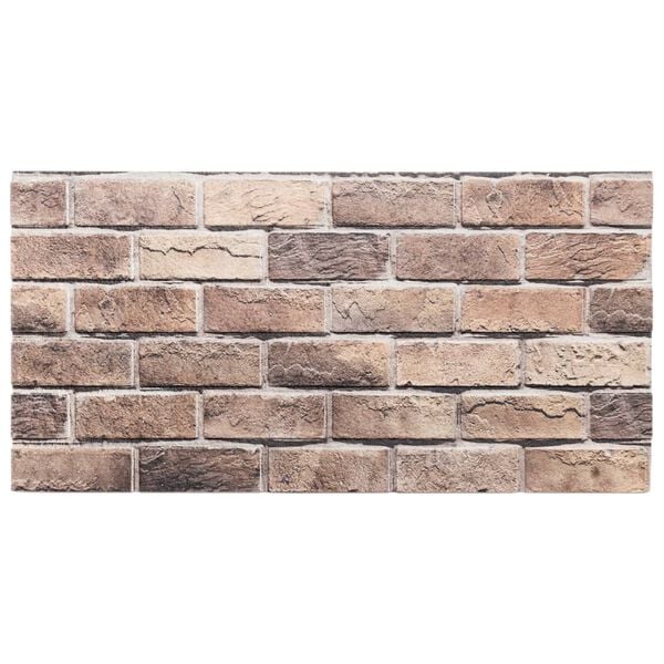 vidaXL Panele ścienne 3D, 10 szt., brązowe, 100x50 cm, EPS