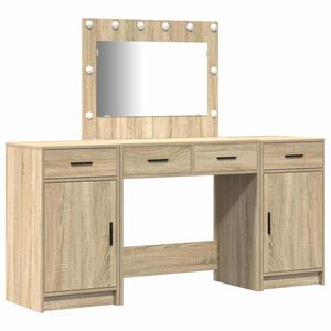 vidaXL Toaletka 3 szt. Brązowy 78,5 x 41 x 135 cm Drewno inżynieryjne