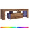 vidaXL Szafka pod TV z oświetleniem LED, stare drewno, 120x36,5x40 cm
