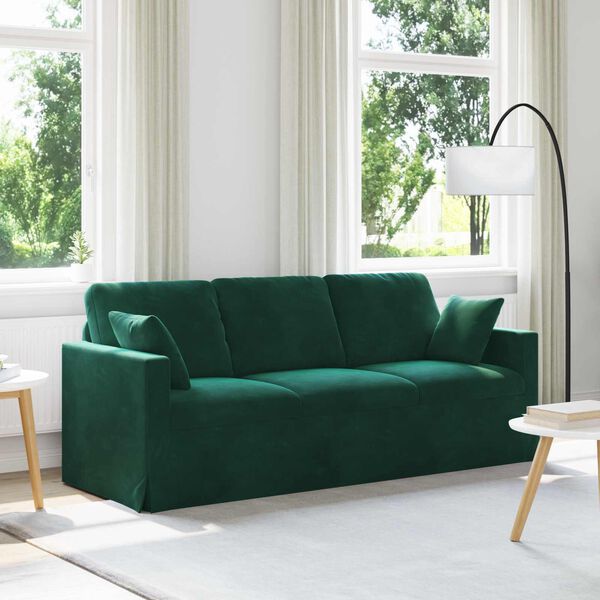 vidaXL Sofa Ciemna zieleń
