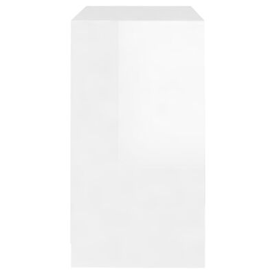 vidaXL Szafka, biała z połyskiem, 70x41x75 cm, materiał drewnopochodny