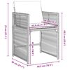 vidaXL Zestaw do jadalni w ogrodzie 5 pcs Szary polirattan