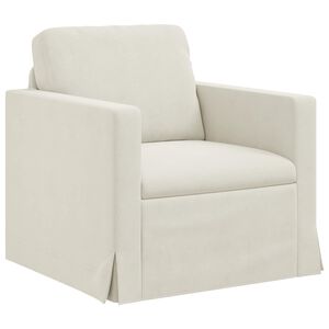 vidaXL Sofa Kremowy 78 x 78 x 80 cm Aksamit