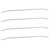 vidaXL Uchwyt na plandekę do przyczep 4 srebrny 136-218 cm Aluminium