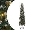vidaXL Sztuczna choinka z podstawą Zielony 240 cm PVC, plastik i stal