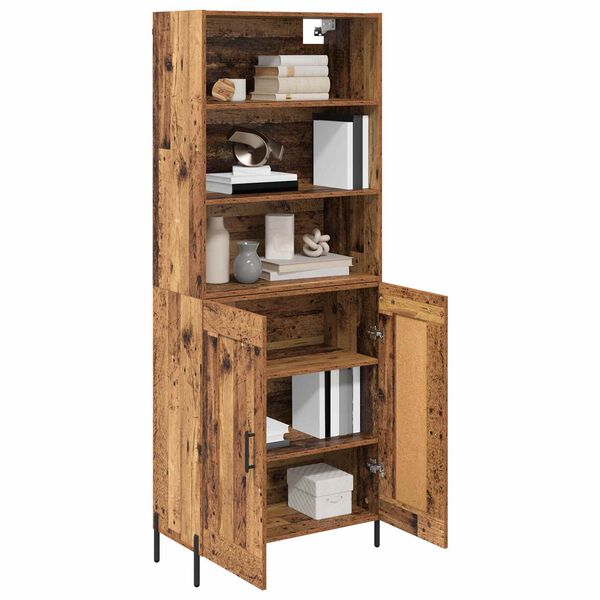vidaXL Highboard Stare drewno 69,5 x 32,5 x 180 cm
