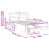 vidaXL Ramka ł&oacute;żka Stare drewno 140 x 190 cm Materiał drewnopochodny