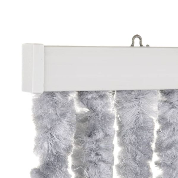 Travellife Zasłona na drzwi Chenille Stripe 185x56 cm, szaro-biała