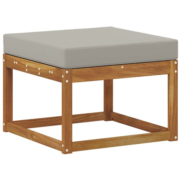 vidaXL Zestaw sof na zewnątrz z poduszką 8 pcs Naturalny i Jasny Szary