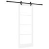 vidaXL Drzwi przesuwne ORKDAL Biały i czarny 83 x 211 cm