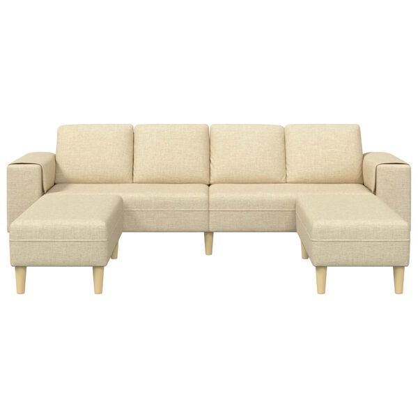 vidaXL Sofa do salonu 3 pcs Kremowy Poliester