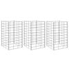 vidaXL Wysokie donice gabionowe, 3 szt., 30x30x50 cm, żelazo