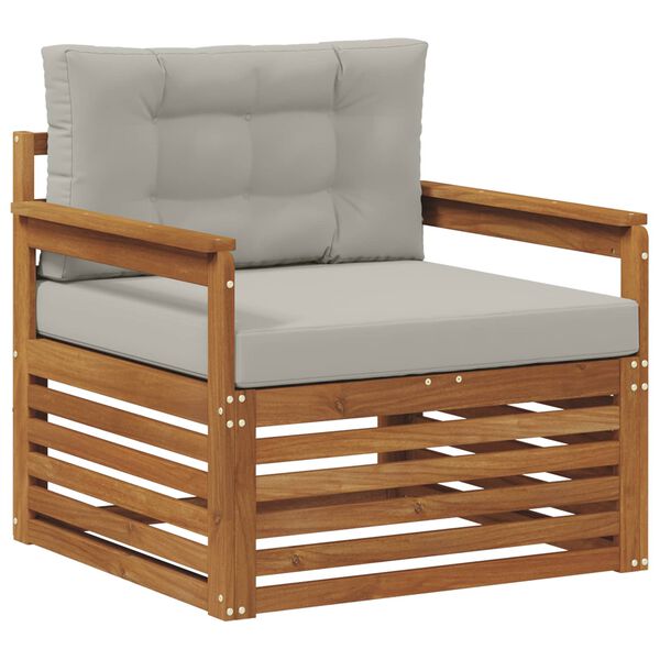 vidaXL Zestaw sof na zewnątrz Lite drewno akacjowe i poliester