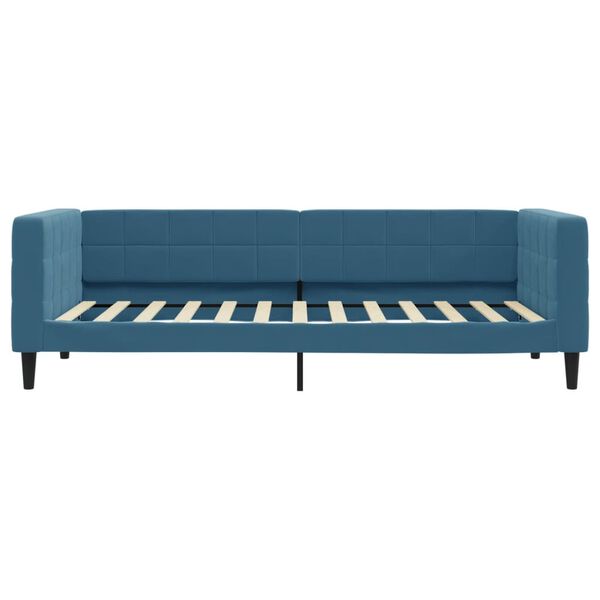 vidaXL Sofa z funkcją spania, niebieska, 100x200 cm, obita aksamitem