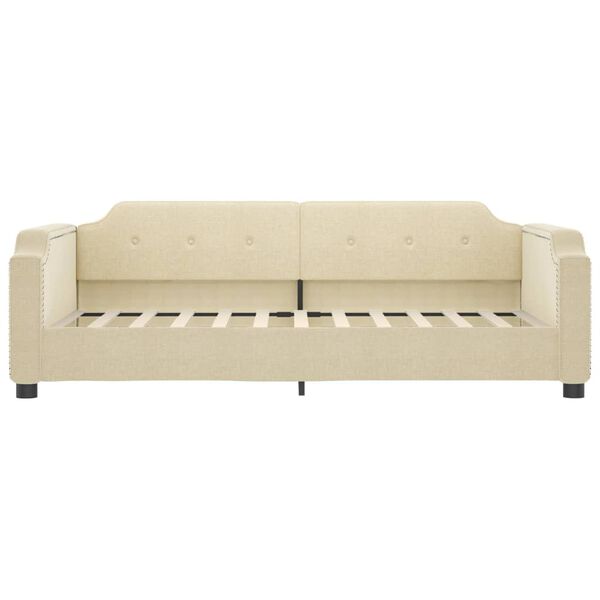 vidaXL Sofa z funkcją spania, kremowa, 80x200 cm, obita tkaniną
