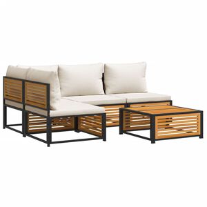 vidaXL 5-cz. zestaw wypoczynkowy do ogrodu, z poduszkami, akacjowy