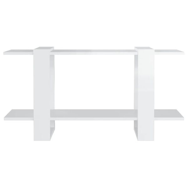 vidaXL Regał na książki, wysoki połysk, biały, 100x30x51 cm