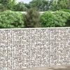 vidaXL Podniesiona rabata gabionowa, trapezowa, stal, 100x20x100 cm
