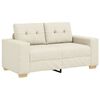 vidaXL Sofa dwuosobowa obity lnem, 160x77x82 cm