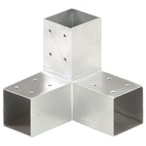 vidaXL Łącznik do słupk&oacute;w w kształcie Y, galwanizowany metal, 71x71 mm