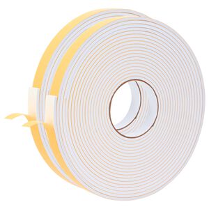 vidaXL Taśma samoprzylepna z pianki 2 szt. Biały 20mm x 10m Pianka CR