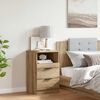 vidaXL Szafka nocna, dąb artisan, 40x36x65 cm, materiał drewnopochodny