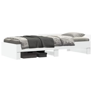 vidaXL Rama ł&oacute;żka z wezgłowiem Biały 80 x 200 cm Drewno inżynieryjne