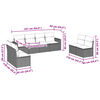 vidaXL 8-cz. zestaw mebli ogrodowych, poduszki, jasnoszary polirattan