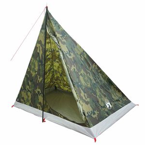 vidaXL Namiot Turystyczny 2-osobowy Moro Polyester 185T z powłoką PU