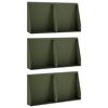 vidaXL Mur oporowy 6 szt. 40 x 12 x 30 cm Stal Oliwkowy zielony