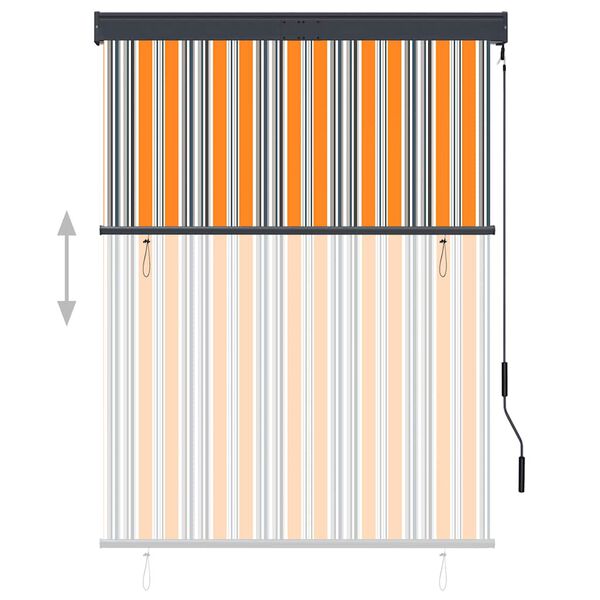 vidaXL Roleta zewnętrzna, 120x250 cm, ż&oacute;łto-niebieska