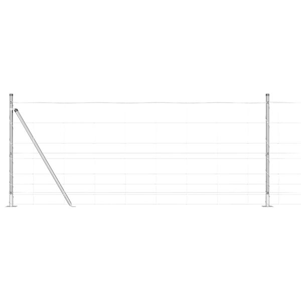 vidaXL Słupek ogrodzeniowy. Galwanizowany 100 x 1 m Stal