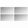 vidaXL Stopień 4 szt. 60 x 30 cm Srebrny Aluminium Prostokątny
