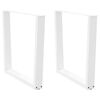 vidaXL Nogi do stołu jadalnego w kształcie litery V 2 szt. Białe 90x(72-73,3) cm Stal
