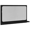 vidaXL P&oacute;łka z lustrem Czarny Dąb 60 x 10,5 x 37 cm