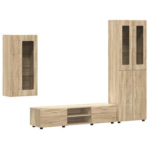 vidaXL Zestaw szafek RTV FLORIN 3 pcs Dąb Sonoma Drewno inżynieryjne