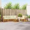 vidaXL Zestawy sof 7 pcs Naturalny i Kremowy Lite Drewno Akacji