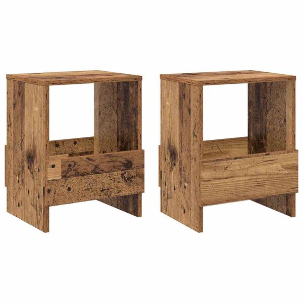 vidaXL Regał na gazety 2 pcs Stare drewno 35 x 30 x 45 cm