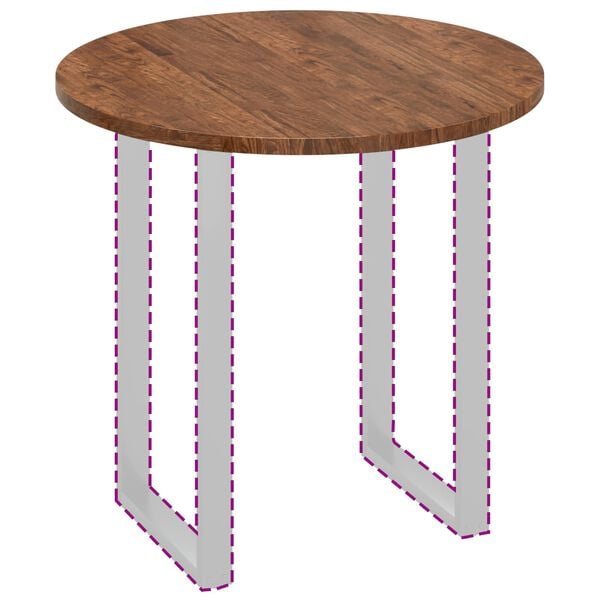 vidaXL Blat stołu Jasny Brąz &Oslash; 80 x 2,5 cm Dąb lite