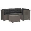 vidaXL Sofa ogrodowa dla 4 os&oacute;b z poduszkami w stylu rattanowym PP